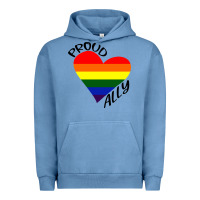 Pigment Pebble Blue proud ally lgbt heart gay pride month Urban Hoodie - artisFamous