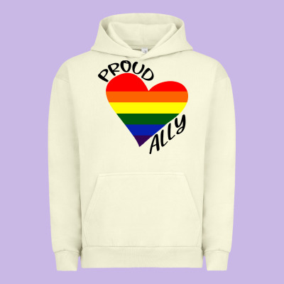 Proud Ally Lgbt Heart Gay Pride Month Urban Hoodie Designed By Artisfamous