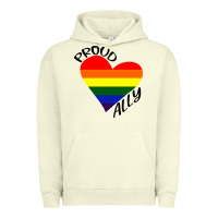 Pigment Pistachio proud ally lgbt heart gay pride month Urban Hoodie - artisFamous