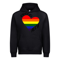 Black proud ally lgbt heart gay pride month Urban Hoodie - artisFamous