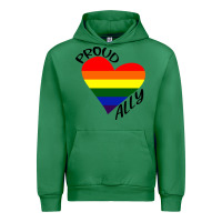 Emerald proud ally lgbt heart gay pride month Urban Hoodie - artisFamous