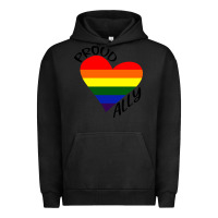 Pigment Black proud ally lgbt heart gay pride month Urban Hoodie - artisFamous