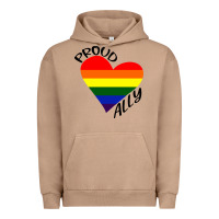 Pigment Burro proud ally lgbt heart gay pride month Urban Hoodie - artisFamous