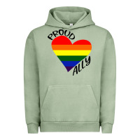Pigment Oil Green proud ally lgbt heart gay pride month Urban Hoodie - artisFamous