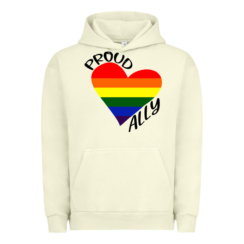 Proud Ally Lgbt Heart Gay Pride Month Urban Hoodie by artisFamous | Teevron