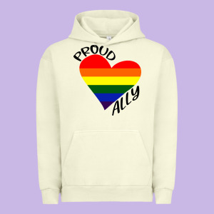 Proud Ally Lgbt Heart Gay Pride Month Urban Hoodie Designed By Artisfamous