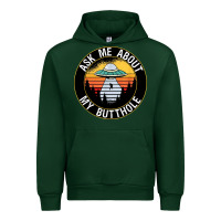 Forest Green ask me about my butthole ufo Urban Hoodie - artisFamous