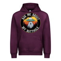Mauve Wine ask me about my butthole ufo Urban Hoodie - artisFamous