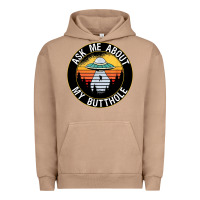 Pigment Burro ask me about my butthole ufo Urban Hoodie - artisFamous