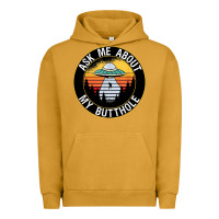Pigment Peanut Butter ask me about my butthole ufo Urban Hoodie - artisFamous