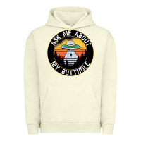 Pigment Pistachio ask me about my butthole ufo Urban Hoodie - artisFamous