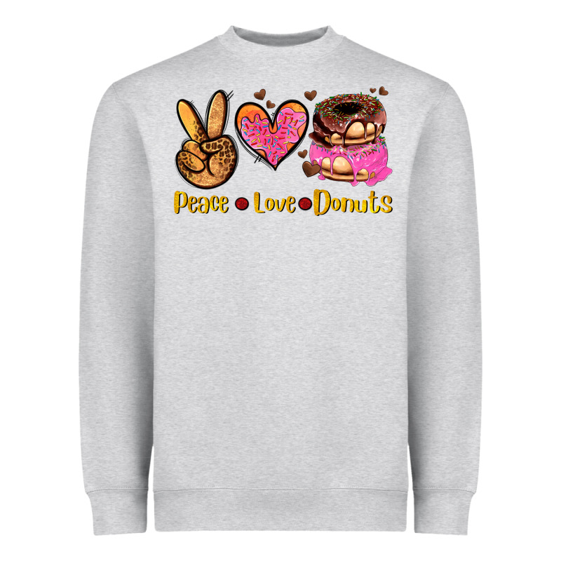 Peace Love Donuts Heavyweight Sweatshirt by AdoDesignShop | Teevron