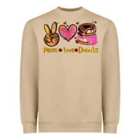 Mushroom peace love donuts Heavyweight Sweatshirt - AdoDesignShop