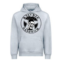 Heather Grey knuckle sandwich Urban Hoodie - artisFamous