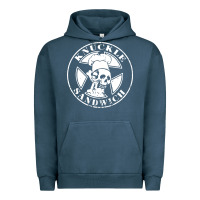 Pigment Midnight Navy knuckle sandwich Urban Hoodie - artisFamous