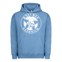 Pigment Pebble Blue knuckle sandwich Urban Hoodie - artisFamous