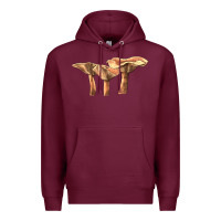 Burgundy lactarius rufus mushroom Premium Hoodie - LillyAllenDesigns