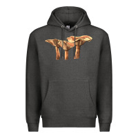 Charcoal Heather lactarius rufus mushroom Premium Hoodie - LillyAllenDesigns