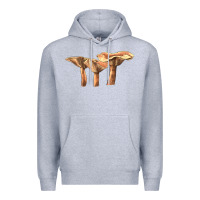 Heather Grey lactarius rufus mushroom Premium Hoodie - LillyAllenDesigns