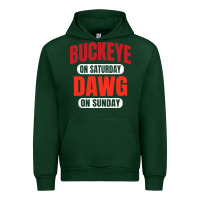 Forest Green buckeye on saturday Urban Hoodie - artisFamous