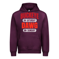 Mauve Wine buckeye on saturday Urban Hoodie - artisFamous