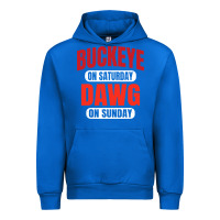 Cobalt buckeye on saturday Urban Hoodie - artisFamous
