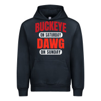 Navy buckeye on saturday Urban Hoodie - artisFamous