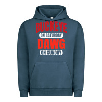 Pigment Midnight Navy buckeye on saturday Urban Hoodie - artisFamous