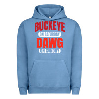 Pigment Pebble Blue buckeye on saturday Urban Hoodie - artisFamous