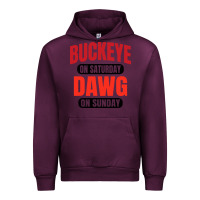 Mauve Wine buckeye on saturday Urban Hoodie - artisFamous
