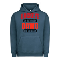 Pigment Midnight Navy buckeye on saturday Urban Hoodie - artisFamous