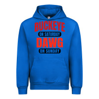 Cobalt buckeye on saturday Urban Hoodie - artisFamous