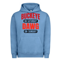Pigment Pebble Blue buckeye on saturday Urban Hoodie - artisFamous