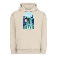 Pigment French Oak Osaka Japan Urban Hoodie - artisFamous