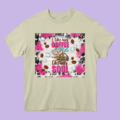I Like My Coffee Cold Like My Soul Heavy Core Tee Designed By Tumblerdesignbyshophia