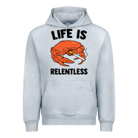 Heather Grey crab life is relentless Urban Hoodie - artisFamous