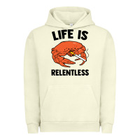 Pigment Pistachio crab life is relentless Urban Hoodie - artisFamous