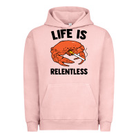 Pigment Salmon crab life is relentless Urban Hoodie - artisFamous