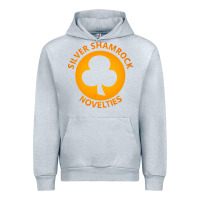 Heather Grey silver shamrock novelties Urban Hoodie - artisFamous