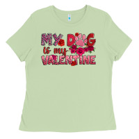 Matcha my dog is my valentine Ladies Tee - OliviaCreatesArt