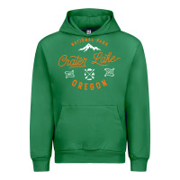 Emerald crater lake oregon national park vintage retro Urban Hoodie - artisFamous