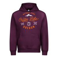 Mauve Wine crater lake oregon national park vintage retro Urban Hoodie - artisFamous