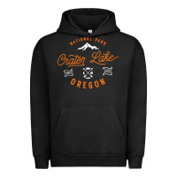 Pigment Black crater lake oregon national park vintage retro Urban Hoodie - artisFamous