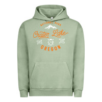 Pigment Oil Green crater lake oregon national park vintage retro Urban Hoodie - artisFamous