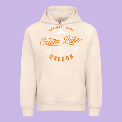 Crater Lake Oregon National Park Vintage Retro Urban Hoodie Designed By Artisfamous