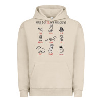 Pigment French Oak animals i can kill with my bare hands Urban Hoodie - artisFamous