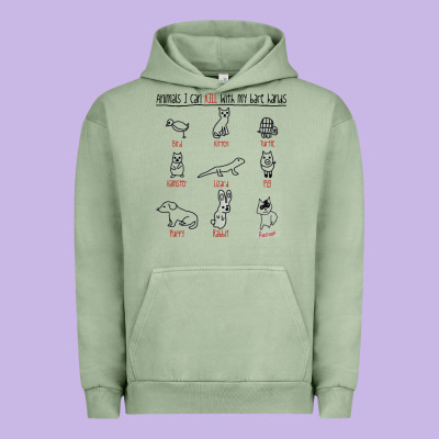 Animals I Can Kill With My Bare Hands Urban Hoodie Designed By Artisfamous