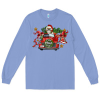 Colony Blue merry christmas truck gnomies Long Sleeve Tee - FaDigitalArtStudio