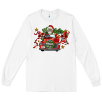 White merry christmas truck gnomies Long Sleeve Tee - FaDigitalArtStudio