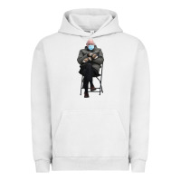Pigment Lunar Rock bernie sitting in the cold with mittens meme Urban Hoodie - artisFamous